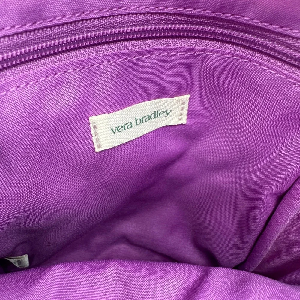 Vera Bradley Small Sling Backpack Purple Floral‎ Quilted Cotton Bag Cottagecore